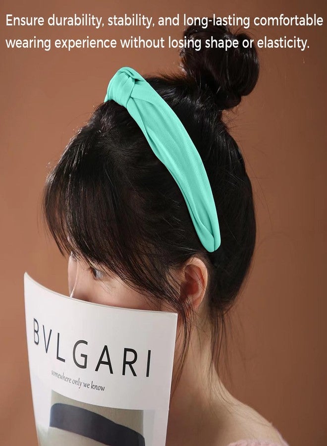LINYUEARUI 6PCS Fashion Top Knot Headbands, Hot Pink Top Knot Decorative Hair Accessories Fabric Headband, Yoga Elastic Headbands, Christmas and Birthday Party Supplies Hair Accessories - Image 3